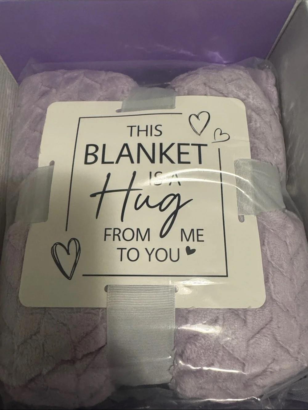 Purple Bath Gift Set Basket w/ Bath Bomb, Scented Candle & Marbled Bar Soap